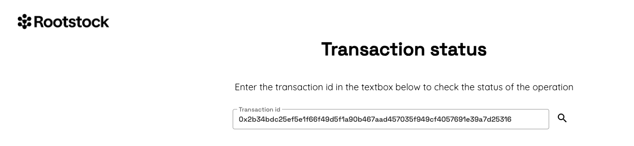 Enter transaction ID