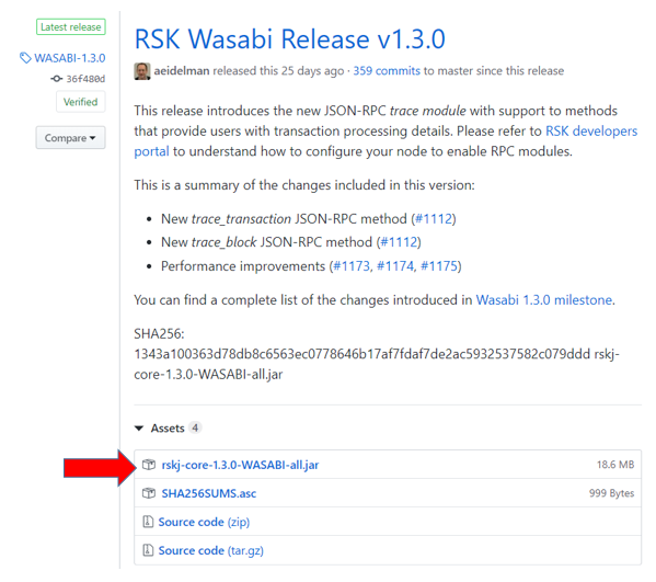 Download latest RSK release