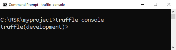 Truffle console development